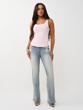 Ladda upp bild till gallerivisning, True Religion jeans - Joey Low Rise Flare Flap Salt water