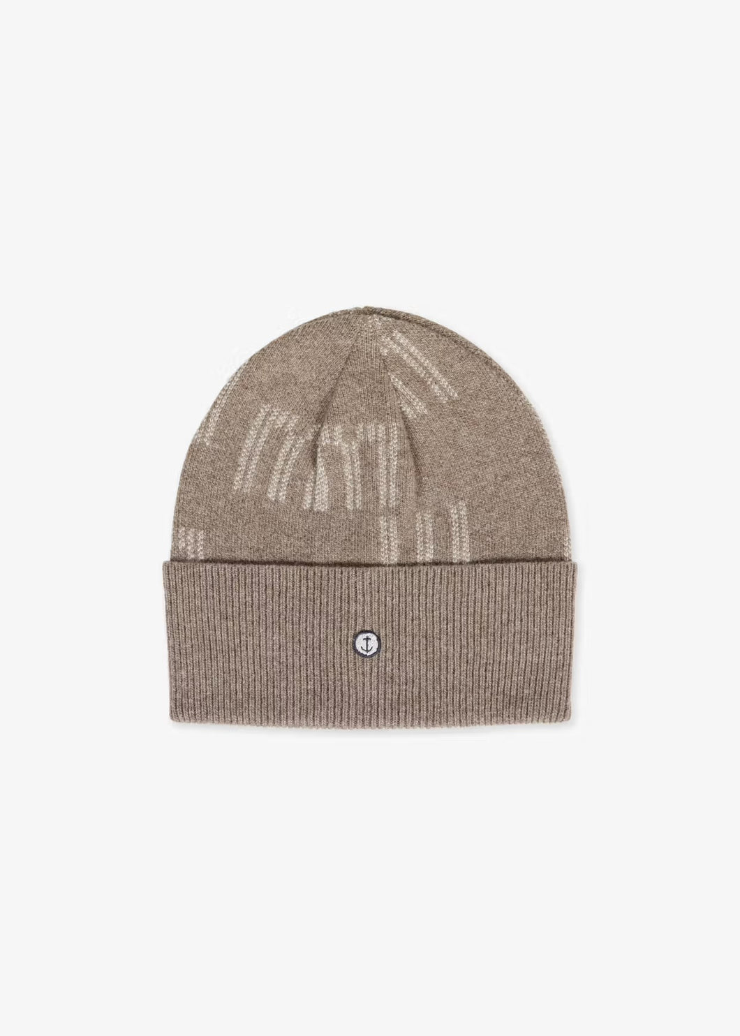 Stickad Mössa Beige