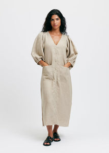 Casandra Klänning linen Beige