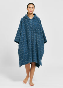 Frottéponcho Våg
